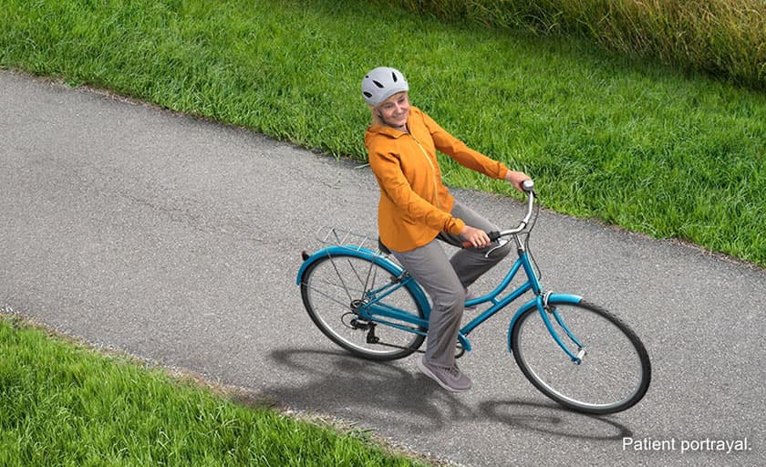 woman riding bicycle